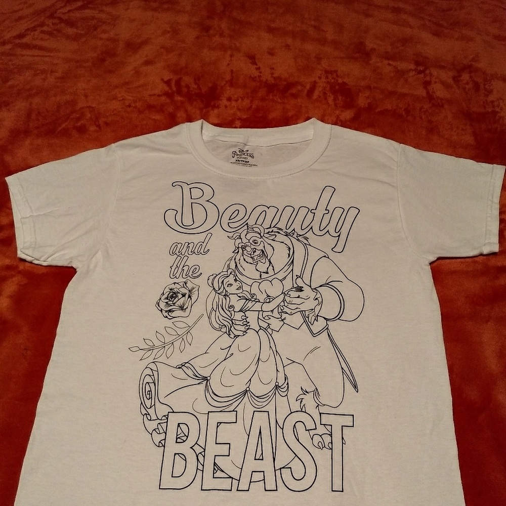 NWOT Beauty And The Beast (Color Your Own T-Shirt)